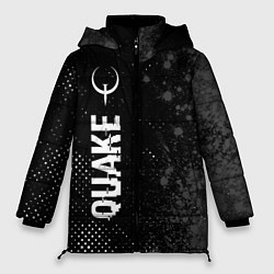 Женская зимняя куртка Quake glitch на темном фоне: по-вертикали