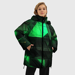 Куртка зимняя женская Геометрические фигуры, цвет: 3D-красный — фото 2