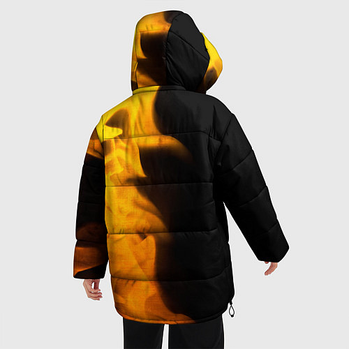 Женская зимняя куртка Hitman - gold gradient по-вертикали / 3D-Черный – фото 4