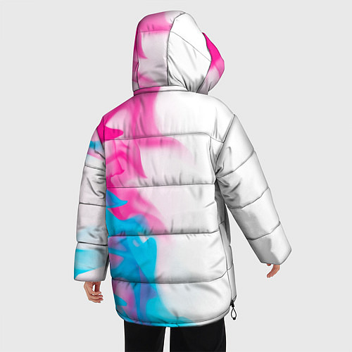 Женская зимняя куртка The Last Of Us neon gradient style по-вертикали / 3D-Черный – фото 4