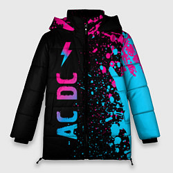 Женская зимняя куртка AC DC - neon gradient по-вертикали