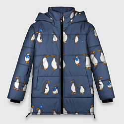 Женская зимняя куртка Забавное семейство пингвинов