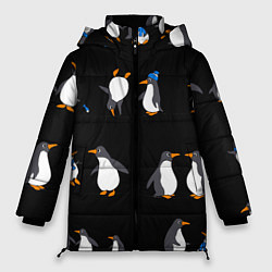 Женская зимняя куртка Веселая семья пингвинов