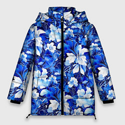 Женская зимняя куртка Голубой цветник