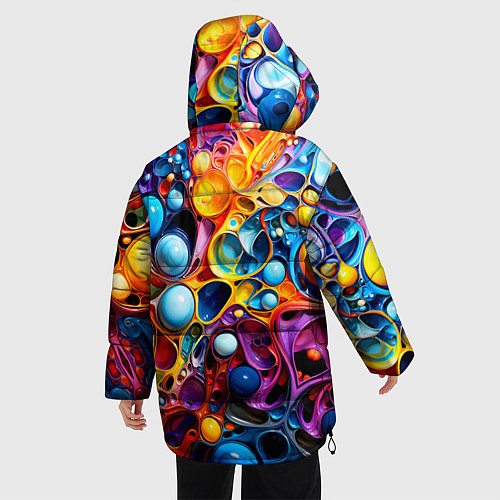 Женская зимняя куртка Космическая фантазия / 3D-Черный – фото 4