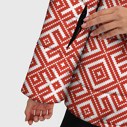 Куртка зимняя женская Обережные узоры, цвет: 3D-светло-серый — фото 2