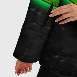 Куртка зимняя женская Майнкрафт крипер, цвет: 3D-красный — фото 2