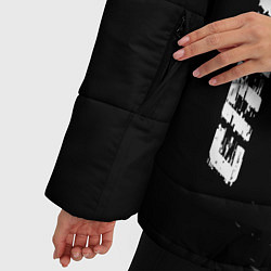 Куртка зимняя женская Citroen speed на темном фоне со следами шин вертик, цвет: 3D-черный — фото 2
