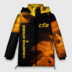 Женская зимняя куртка Counter-Strike 2 - gold gradient вертикально