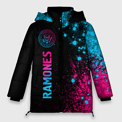 Женская зимняя куртка Ramones - neon gradient по-вертикали