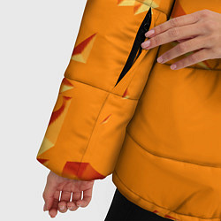 Куртка зимняя женская Оранжевый мотив, цвет: 3D-красный — фото 2