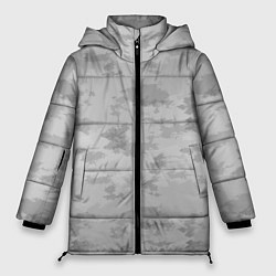Женская зимняя куртка Светло-серый пятнистый паттерн