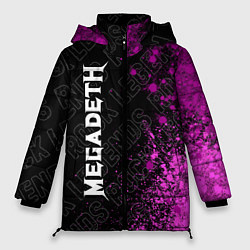 Женская зимняя куртка Megadeth rock legends по-вертикали