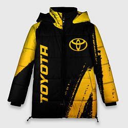 Женская зимняя куртка Toyota - gold gradient вертикально