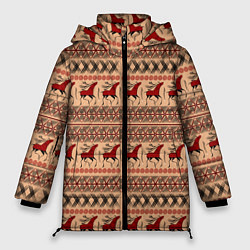 Женская зимняя куртка Мезенские олени