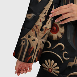 Куртка зимняя женская Орнамент в славянской стилистике, цвет: 3D-светло-серый — фото 2
