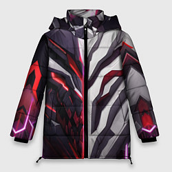 Куртка зимняя женская Броня адская и райская красная, цвет: 3D-черный