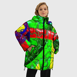 Куртка зимняя женская Кожаный рельеф, цвет: 3D-светло-серый — фото 2
