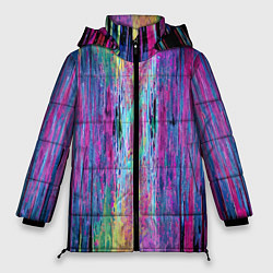 Куртка зимняя женская Размазанная краска, цвет: 3D-черный