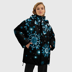 Куртка зимняя женская Кружение снежинок, цвет: 3D-светло-серый — фото 2