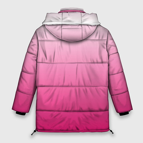Женская зимняя куртка Бело-розовый градиент / 3D-Светло-серый – фото 2
