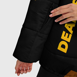 Куртка зимняя женская Dead Space - gold gradient вертикально, цвет: 3D-черный — фото 2