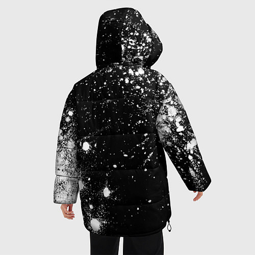 Женская зимняя куртка Elden Ring glitch на темном фоне вертикально / 3D-Черный – фото 4