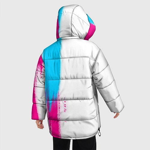 Женская зимняя куртка PUBG neon gradient style по-вертикали / 3D-Черный – фото 4
