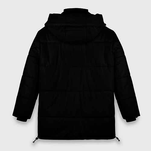 Женская зимняя куртка Фрак тёмный с цепочками и брошью / 3D-Светло-серый – фото 2