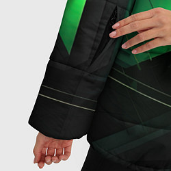 Куртка зимняя женская Абстрактная интерпретация зеленого, цвет: 3D-светло-серый — фото 2