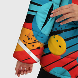 Куртка зимняя женская Поп-арт абстракция, цвет: 3D-черный — фото 2