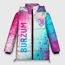 Женская зимняя куртка Burzum neon gradient style вертикально