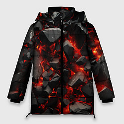 Куртка зимняя женская Гармоничная геометрия, цвет: 3D-черный