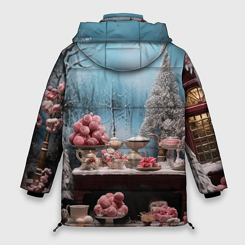 Женская зимняя куртка Заснеженные тропинки / 3D-Красный – фото 2