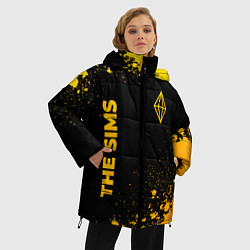 Куртка зимняя женская The Sims - gold gradient вертикально, цвет: 3D-черный — фото 2