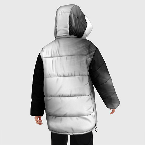 Женская зимняя куртка Motorhead glitch на светлом фоне по-вертикали / 3D-Черный – фото 4