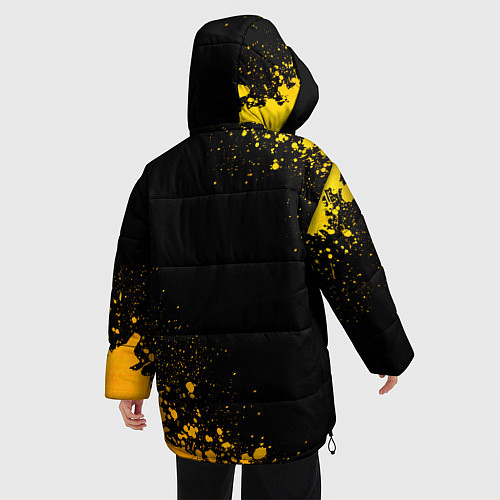 Женская зимняя куртка Architects - gold gradient вертикально / 3D-Черный – фото 4