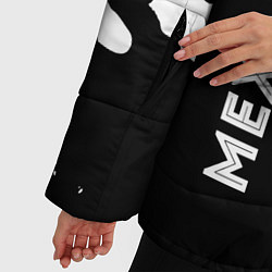 Куртка зимняя женская Механик из России и герб РФ вертикально, цвет: 3D-черный — фото 2