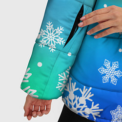 Куртка зимняя женская Снегопад на Новый год, цвет: 3D-светло-серый — фото 2