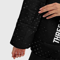 Куртка зимняя женская Three Days Grace glitch на темном фоне по-вертикал, цвет: 3D-черный — фото 2