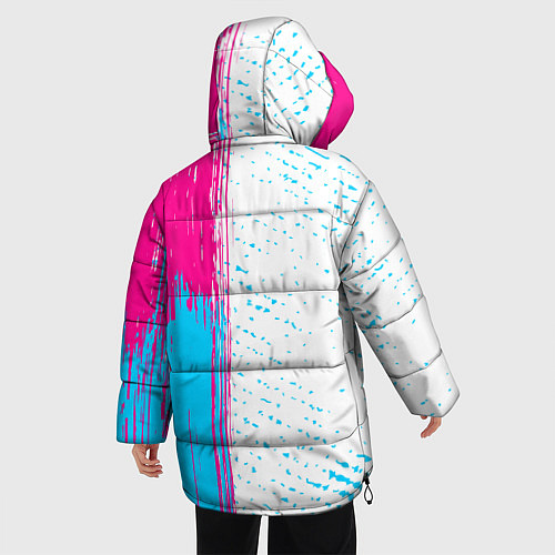 Женская зимняя куртка Skillet neon gradient style по-вертикали / 3D-Черный – фото 4