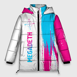 Женская зимняя куртка Megadeth neon gradient style по-вертикали