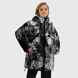 Куртка зимняя женская Белый камуфляж, цвет: 3D-черный — фото 2