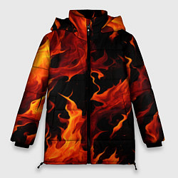 Куртка зимняя женская Пламя в темноте, цвет: 3D-черный