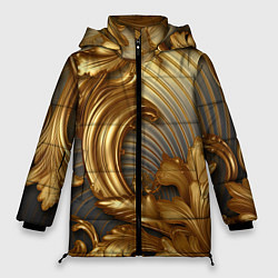 Женская зимняя куртка Золотая текстура и абстракции
