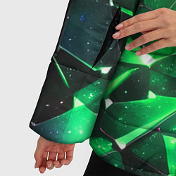 Куртка зимняя женская Зелёное разбитое стекло, цвет: 3D-черный — фото 2