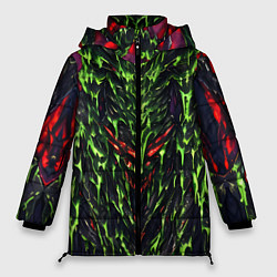 Женская зимняя куртка Green and red slime