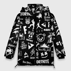 Женская зимняя куртка Fortnite alllogo black