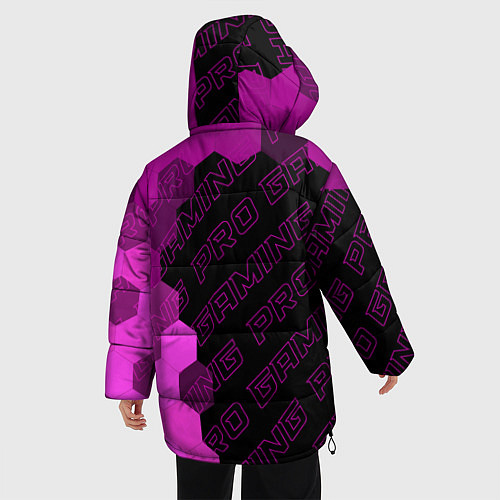 Женская зимняя куртка GTA 6 pro gaming по-вертикали / 3D-Черный – фото 4