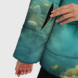 Куртка зимняя женская Рыбы под водой, цвет: 3D-черный — фото 2